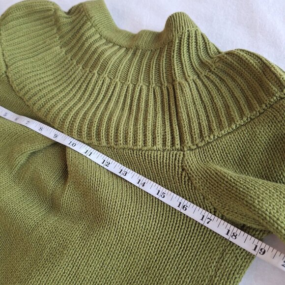 💙 Dress Barn Thick Knit Cardigan 3/4 Sleeve Sweater Size S/M Cottage Warm Cozy - Picture 5 of 7